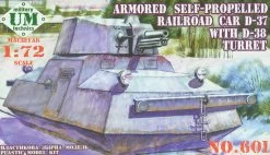 Unimodels 601 Armoured Self Propelled Railroad Car D-37 With D-38 Turret
