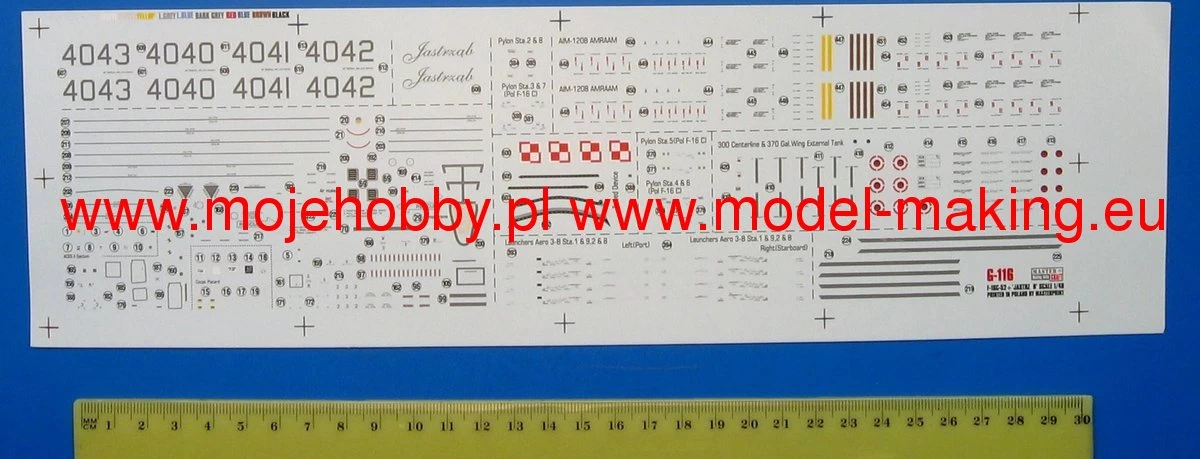 MisterCraft G116 F-16 C Block - Polskie Oznaczenia 8 MisterCraft G116 F-16 C Block - Polskie Oznaczenia - Image 8