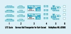 Hobby Boss 82906 German Rail Transporter For Karl-Gerät -RemoteFun Toys Shop 1432 82906decal