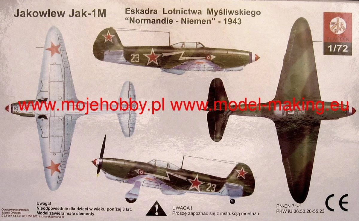 Plastyk 036 Yakovlev Yak-1 Soviet IIWW Fighter (Normandie-Niemen) 3 Plastyk 036 Yakovlev Yak-1 Soviet IIWW Fighter (Normandie-Niemen) - Image 3