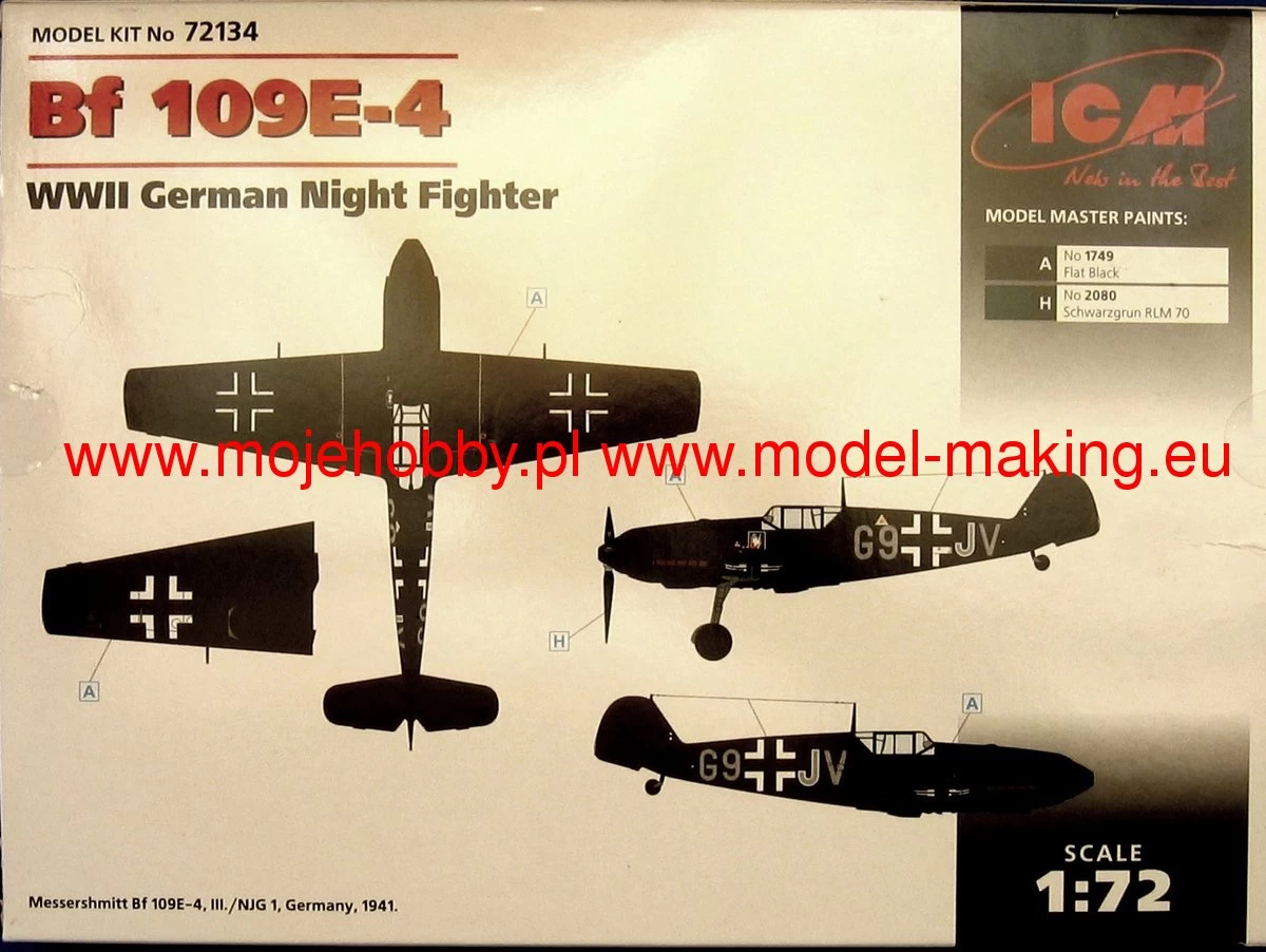ICM 72134 Bf 109E-4 WWII German Night Fighter 4 ICM 72134 Bf 109E-4 WWII German Night Fighter - Image 4