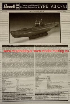 Revell 05100 German Submarine TYPE VII C/41 Atlantic Version -RemoteFun Toys Shop 1688 2 rev5100 1
