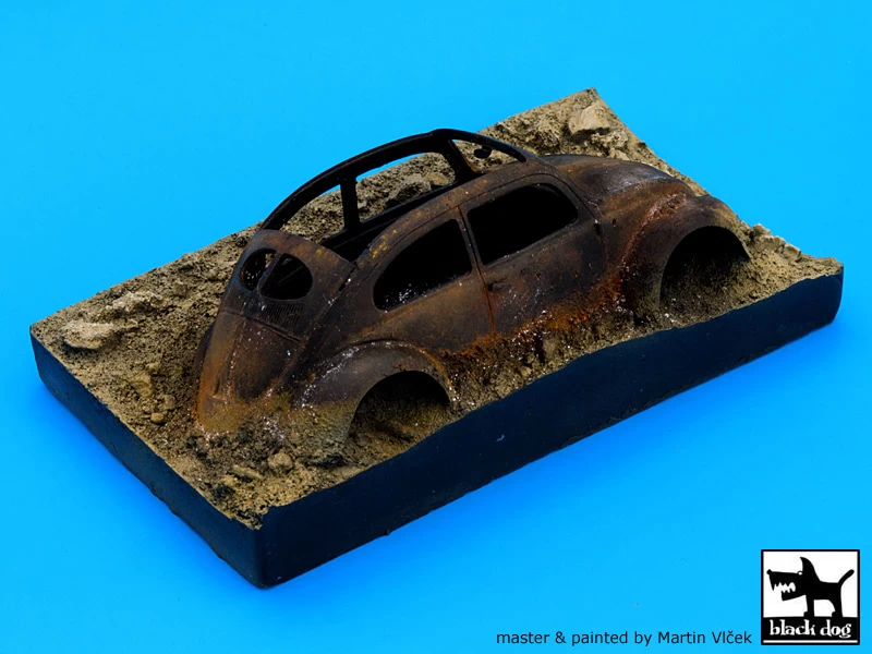 Black Dog D35002 Destroyed German Car Afrika Base 2 Black Dog D35002 Destroyed German Car Afrika Base - Image 2
