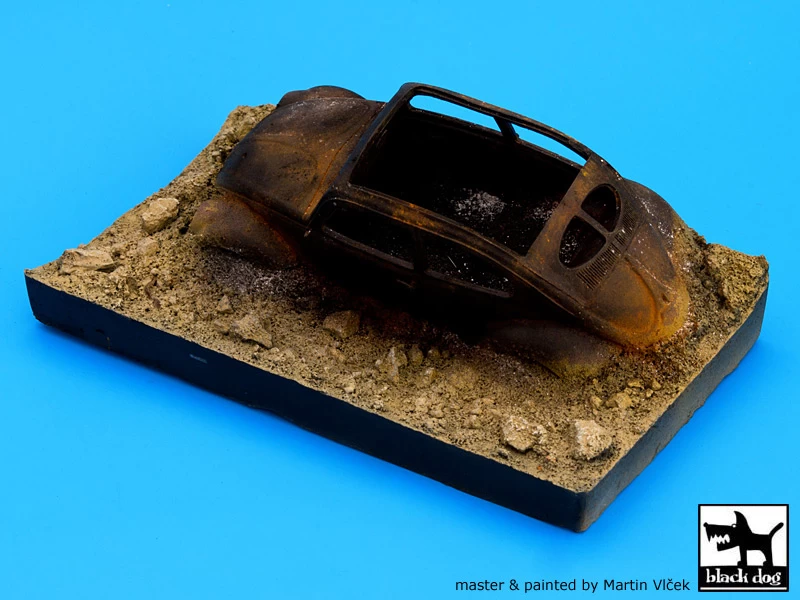 Black Dog D35002 Destroyed German Car Afrika Base 3 Black Dog D35002 Destroyed German Car Afrika Base - Image 3