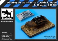 Black Dog D35002 Destroyed German Car Afrika Base 11 Black Dog D35002 Destroyed German Car Afrika Base -RemoteFun Toys Shop 17276 D35002
