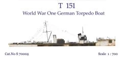 Choroszy Modelbud S70008 T 151 World War One German Torpedo Boat