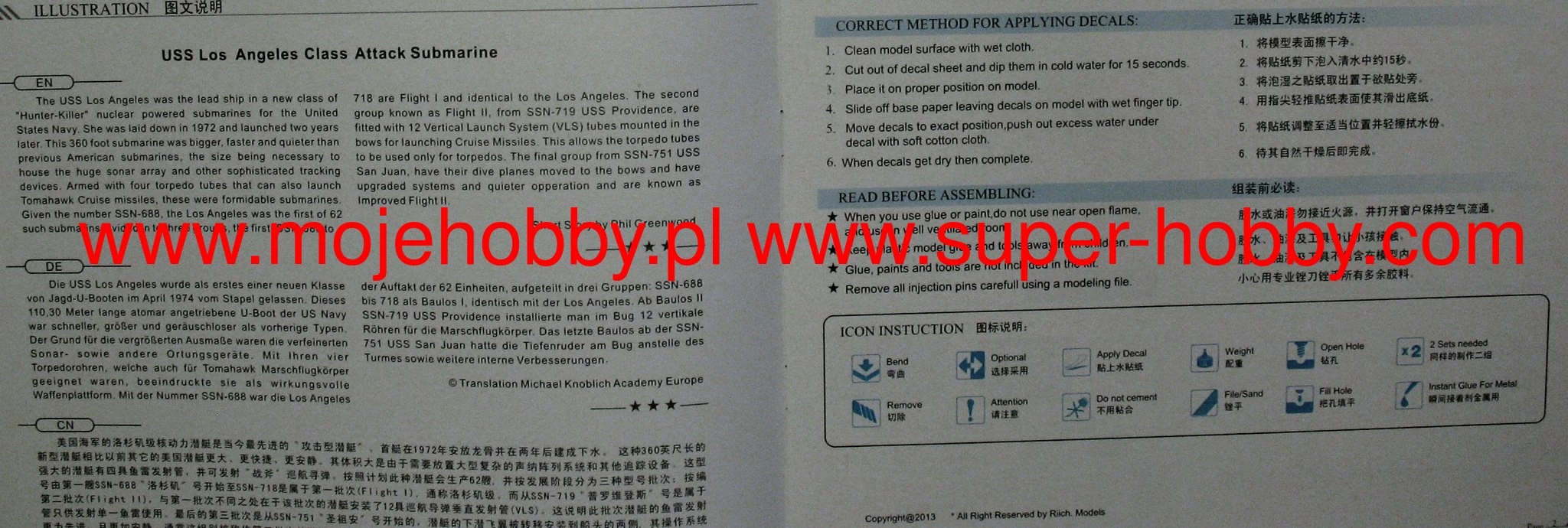 Riich.Models RN28008 USS Los Angeles 688 Class SSN 10 Riich.Models RN28008 USS Los Angeles 688 Class SSN - Image 10