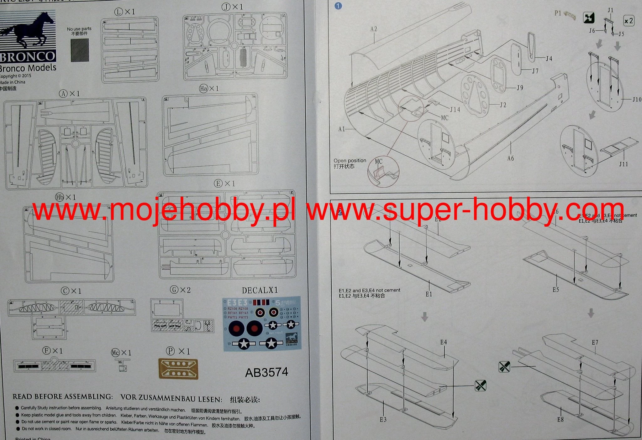 Bronco AB3574 Horsa Glider Wing & Rear Fuselage 10 Bronco AB3574 Horsa Glider Wing & Rear Fuselage - Image 10