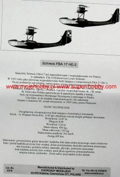 Choroszy Modelbud A218 Schreck FBA 17 HE-2 -RemoteFun Toys Shop 21079 2 choa218 1