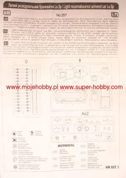 Unimodels 257 Light Reconnaissance Armored Car Le.Sp (Leichte Schinen-panzer) -RemoteFun Toys Shop 2180 2 um257 1