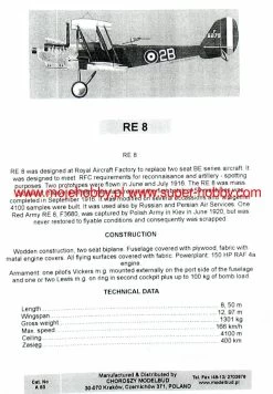 Choroszy Modelbud A83 RE-8 18 Choroszy Modelbud A83 RE-8 -RemoteFun Toys Shop 21844 2 choa83 1