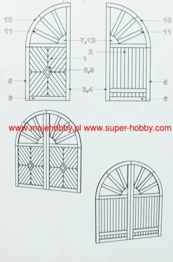 Plus Model 431 Wooden Gate - Round -RemoteFun Toys Shop 22135 2 plm431 2