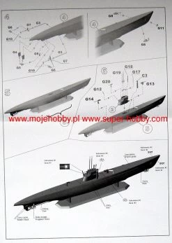 Mirage-Hobby 350503 U-107 (IXB Turm I) NIEMIECKI OKRĘT PODWODNY -RemoteFun Toys Shop 2392 2 mir350503 2