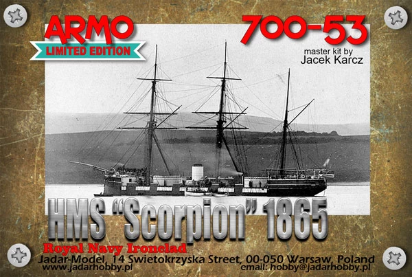 Armo 700-53 HMS "Scorpion" 1865 Royal Navy Ironclad