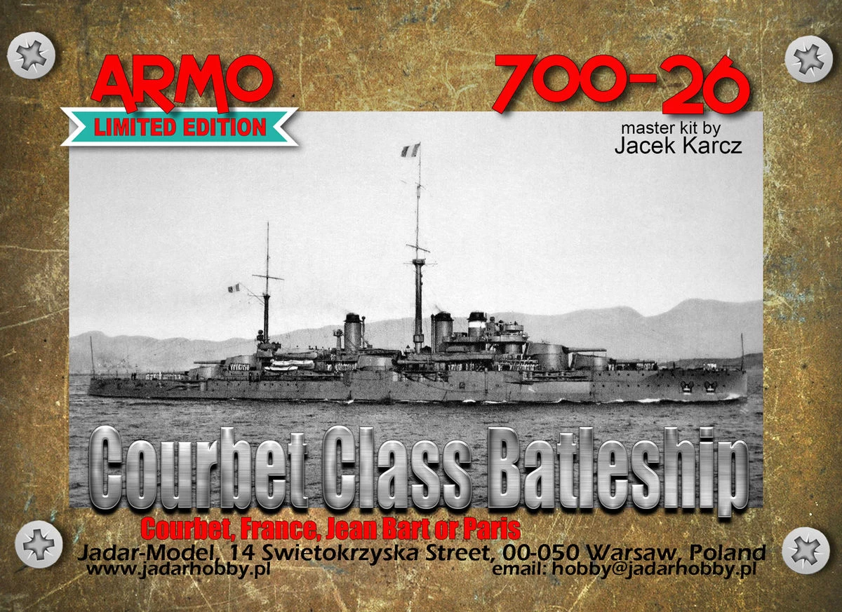 Armo 700-26 Courbet Class Battleships, France, Jean Bart Or Paris 1 Armo 700-26 Courbet Class Battleships, France, Jean Bart Or Paris
