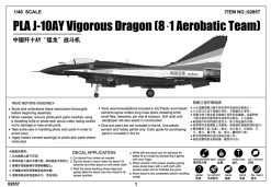 Trumpeter 02857 PLAAF J-10AY Vigorous Dragon 8.1 Aerobatic Team -RemoteFun Toys Shop 2779 1 auto downl