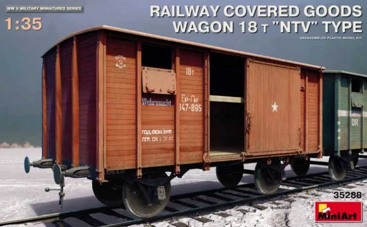 MiniArt 35288 Railway Covered-Goods Wagon 18t ''NTV'' Type 1 MiniArt 35288 Railway Covered-Goods Wagon 18t ''NTV'' Type