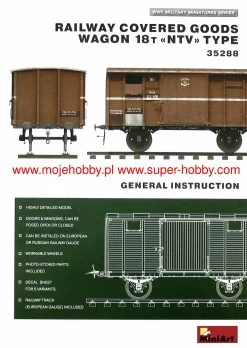 MiniArt 35288 Railway Covered-Goods Wagon 18t ''NTV'' Type 17 MiniArt 35288 Railway Covered-Goods Wagon 18t ''NTV'' Type -RemoteFun Toys Shop 28081 2 mna35288 1