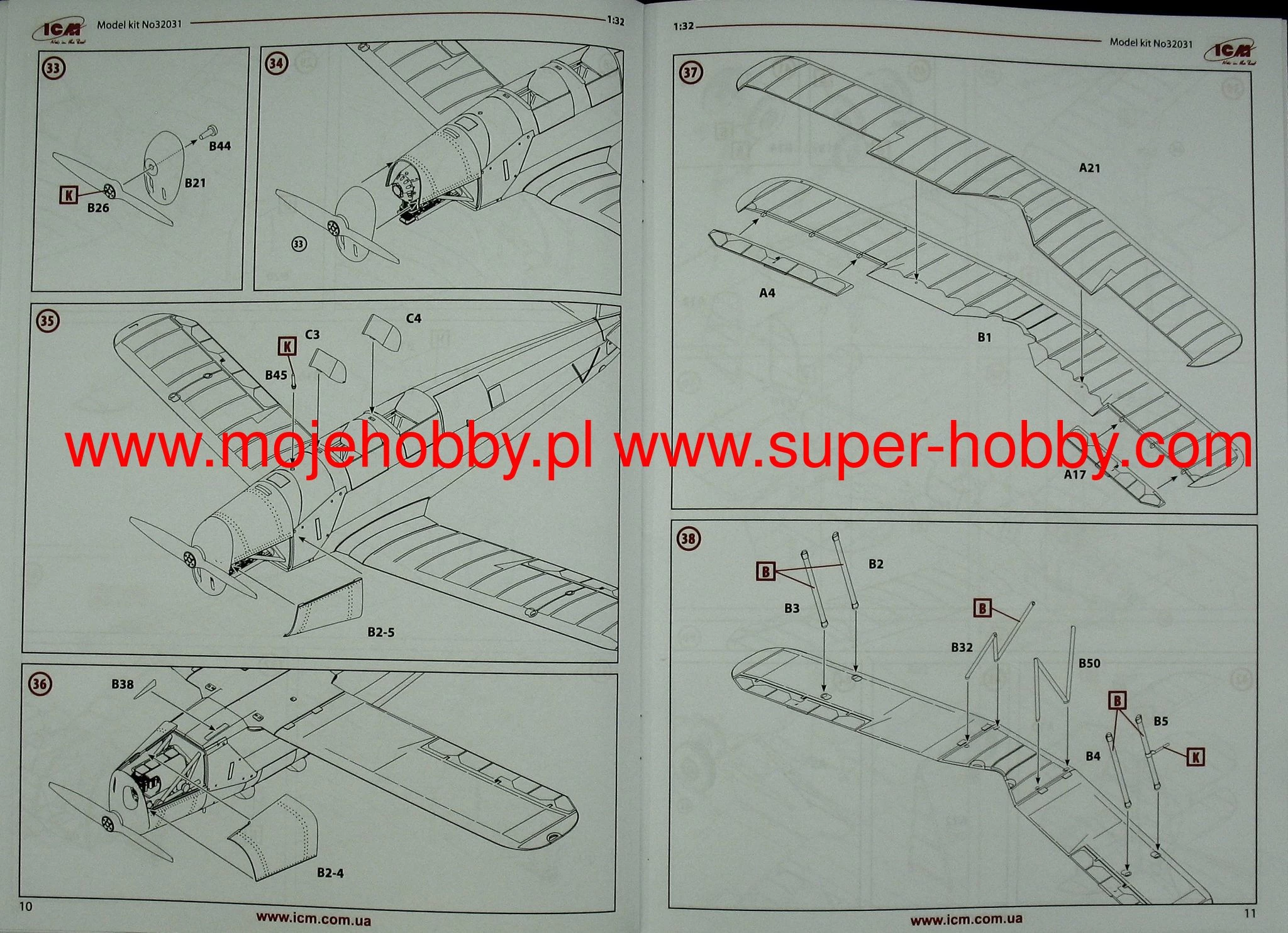 ICM 32031 Bücker Bu-131B German Training Aircraft 10 ICM 32031 Bücker Bu-131B German Training Aircraft - Image 10