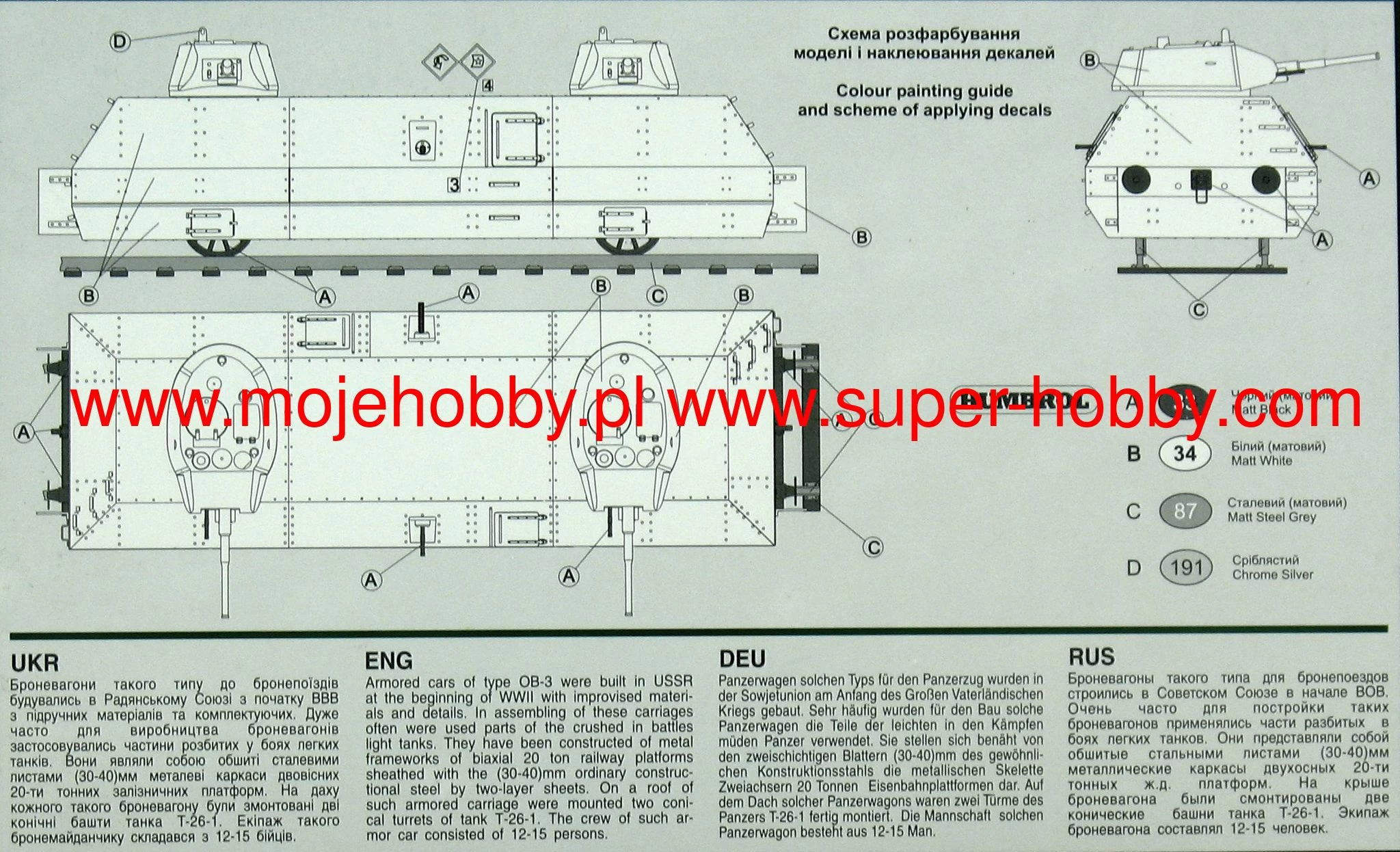 UM MT 628 Soviet OB-3 Biaxial Armored Car With Two T-26-1 Conical Turrets 4 UM MT 628 Soviet OB-3 Biaxial Armored Car With Two T-26-1 Conical Turrets - Image 4
