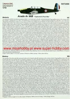 Special Hobby 72409 Arado Ar-96B Captured & Post War -RemoteFun Toys Shop 29340 2 sph72409 1