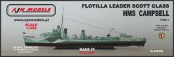 AJM Models 350-008 Flotilla Leader Scott Class HMS Campbell 1942 R.