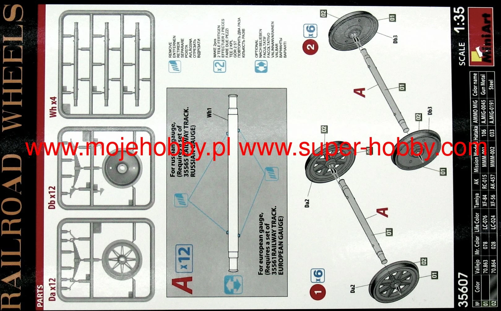 MiniArt 35607 Railroad Wheels 4 MiniArt 35607 Railroad Wheels - Image 4