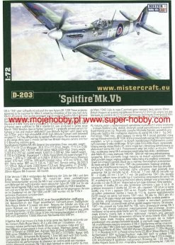 MisterCraft D203s Supermarine 'Spitfire' Mk.VB - Model Set -RemoteFun Toys Shop 35393 2 mscD203s 1