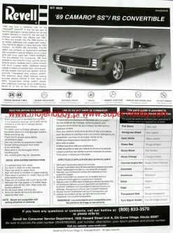 Monogram 4929 '69 Camaro Convertible -RemoteFun Toys Shop 36977 2 MON4929 1