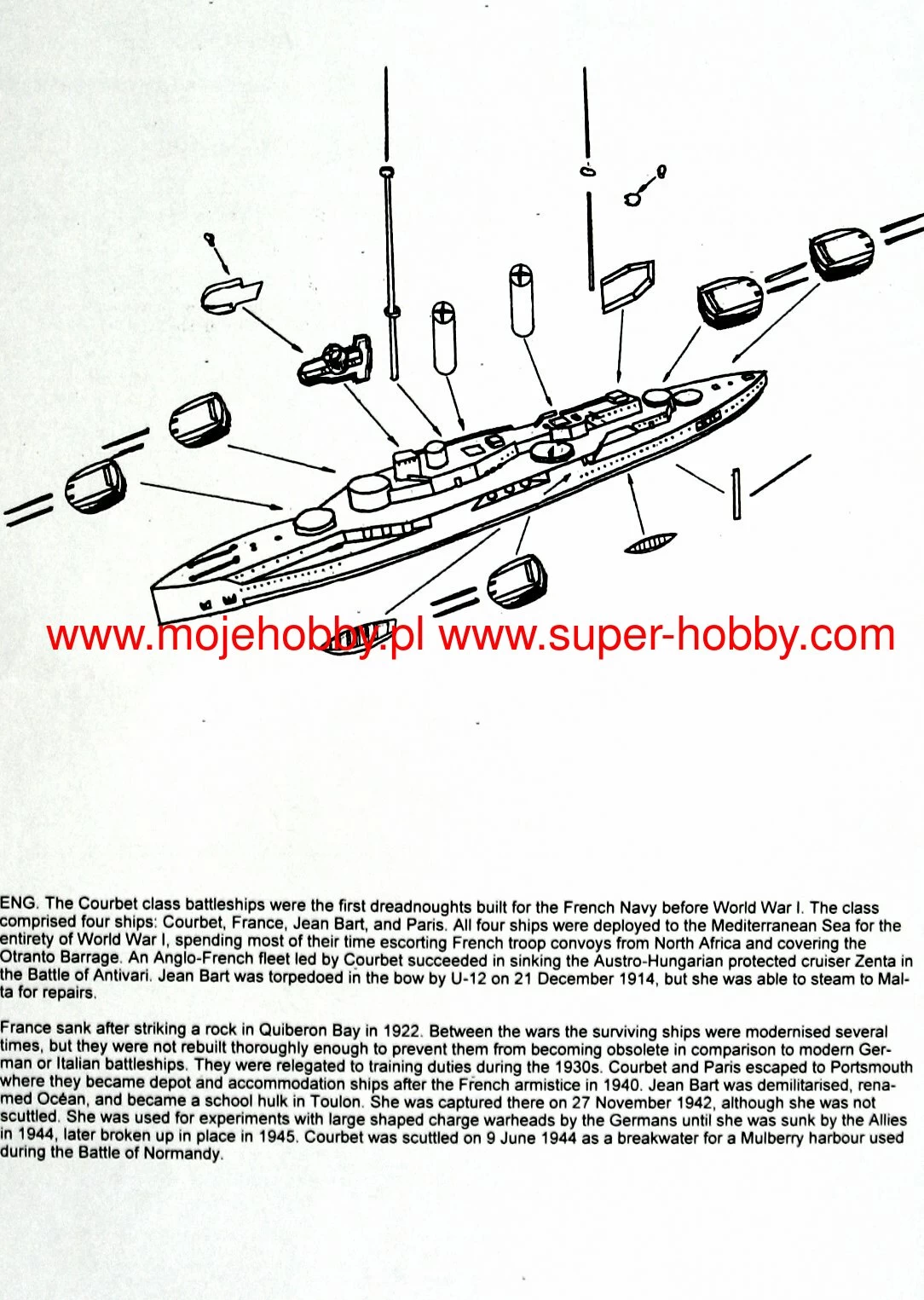 Armo 700-26 Courbet Class Battleships, France, Jean Bart Or Paris 10 Armo 700-26 Courbet Class Battleships, France, Jean Bart Or Paris - Image 10