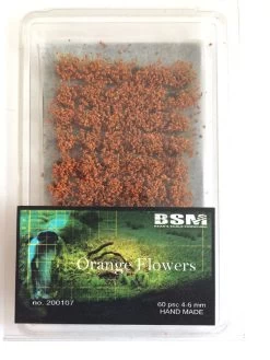 Bear`s Scale Modeling 200107 Orange Flowers 4-6mm (60 Pcs)