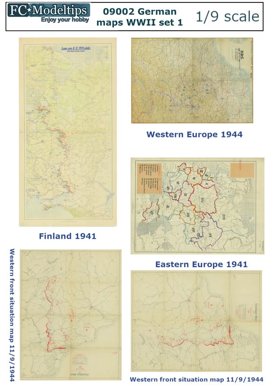 FC ModelTrend 09002 German Maps WWII Set 1 1 FC ModelTrend 09002 German Maps WWII Set 1