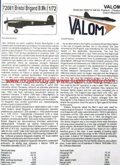 Valom 72081 Bristol Brigand B.Mk.I (Pakistan, RAF) British Light And Fast Bomber 15 Valom 72081 Bristol Brigand B.Mk.I (Pakistan, RAF) British Light And Fast Bomber -RemoteFun Toys Shop 3903 2 vlm72081 1