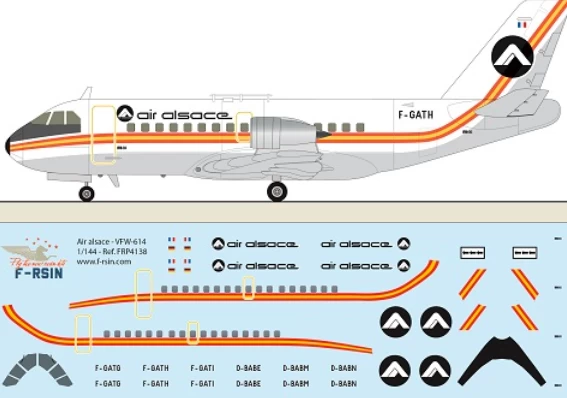 F-RSIN P4138 VFW-614 - Air Alsace 1 F-RSIN P4138 VFW-614 - Air Alsace