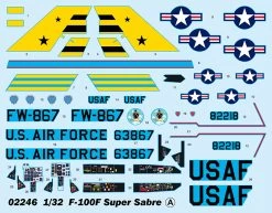Trumpeter 02246 F-100F Super Sabre -RemoteFun Toys Shop 41328 12