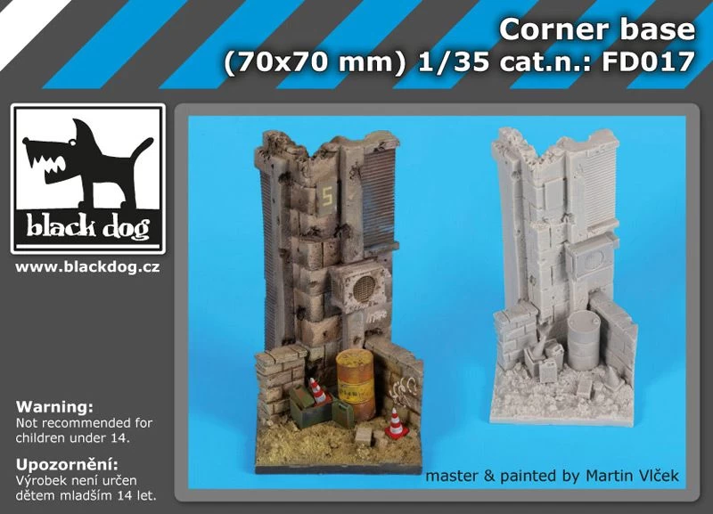 Black Dog FD017 Corner Base (70x70mm) 2 Black Dog FD017 Corner Base (70x70mm) - Image 2