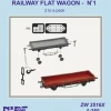 NIKO MODEL ZW3516X RAILWAY FLAT WAGON - No2 2 To A Pack