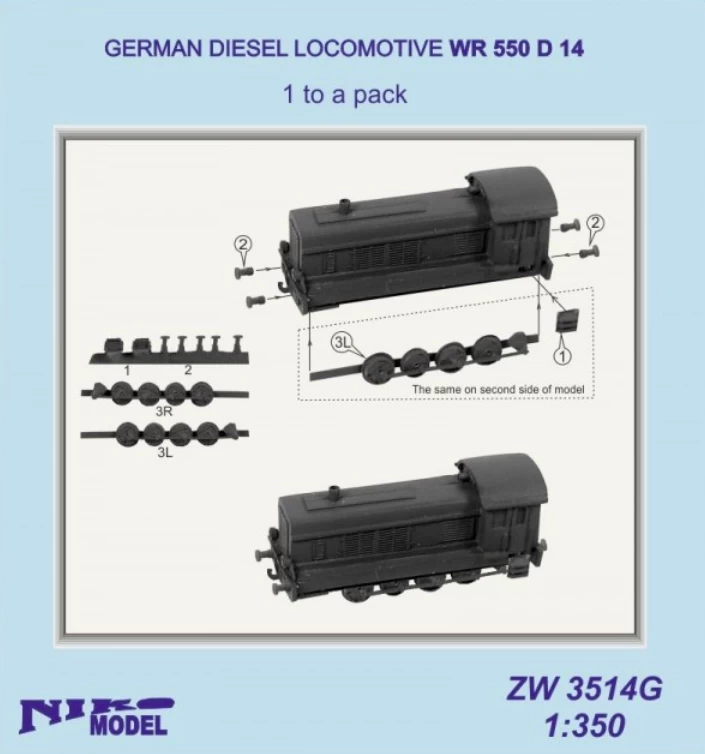 NIKO MODEL ZW3514G GERMAN DIESEL LOCOMOTIVE WR 550 D 14 1 To A Pack 1 NIKO MODEL ZW3514G GERMAN DIESEL LOCOMOTIVE WR 550 D 14 1 To A Pack