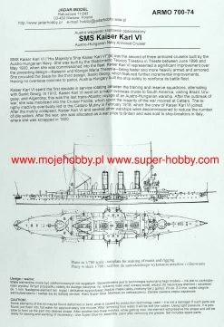 Armo 700-74 SMS Kaiser Karl VI Austro-Hungarian Armored Cruiser 8 Armo 700-74 SMS Kaiser Karl VI Austro-Hungarian Armored Cruiser -RemoteFun Toys Shop 41933 2 ARM 700 74 1