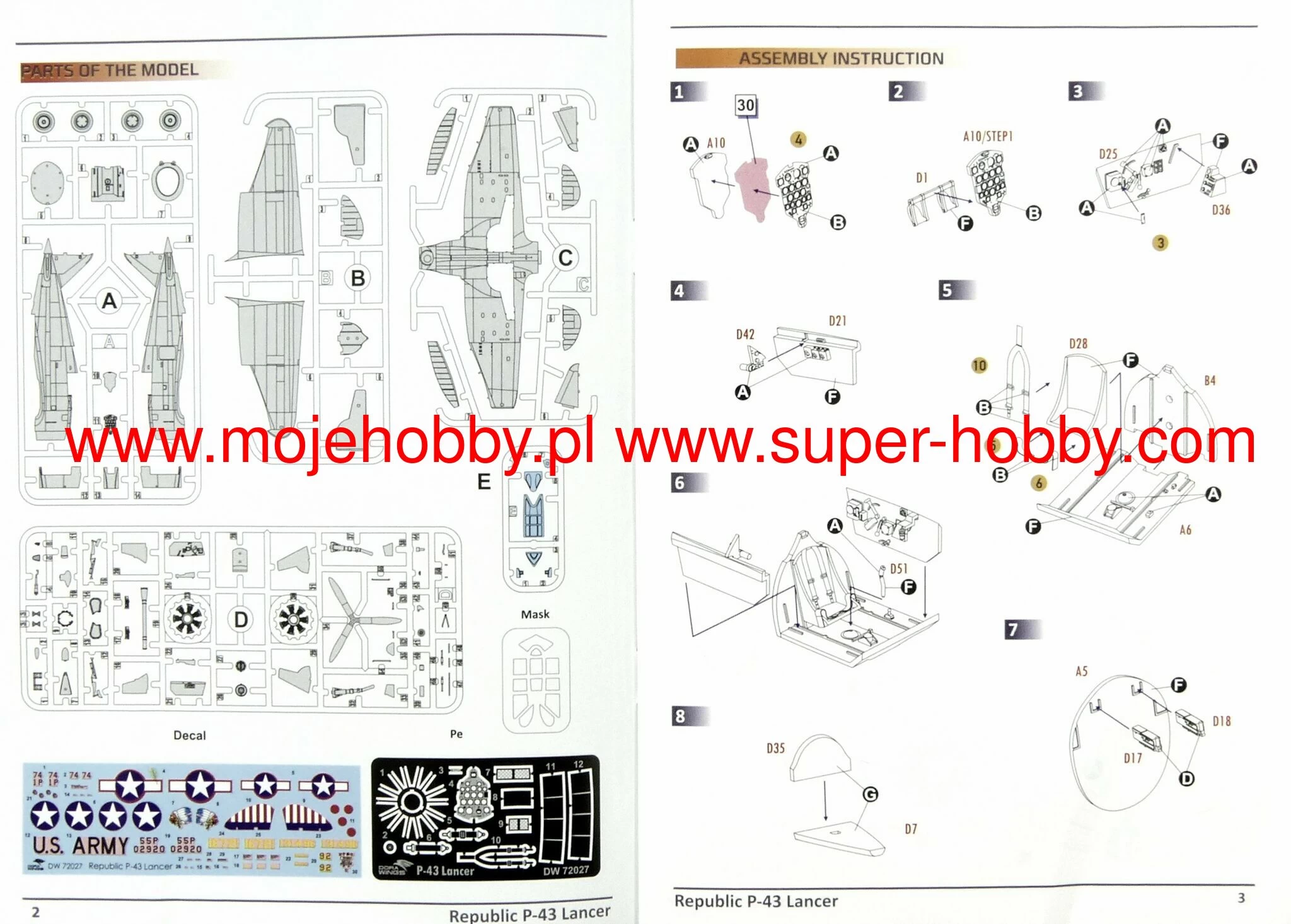 Dora Wings 72027 Republic P-43 Lancer 9 Dora Wings 72027 Republic P-43 Lancer - Image 9