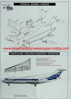 F-RSIN P4091 Fokker 28-4000 - Aerolíneas Argentinas -RemoteFun Toys Shop 43681 2 FRI P4091 1