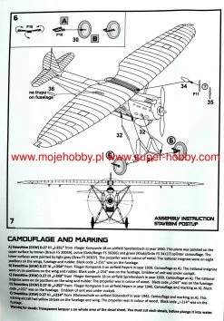 Kora Models KPK7281 Dewoitine D.27 Swiss AF, WWII Camouflage -RemoteFun Toys Shop 44710 2 KOR KPK7281 5