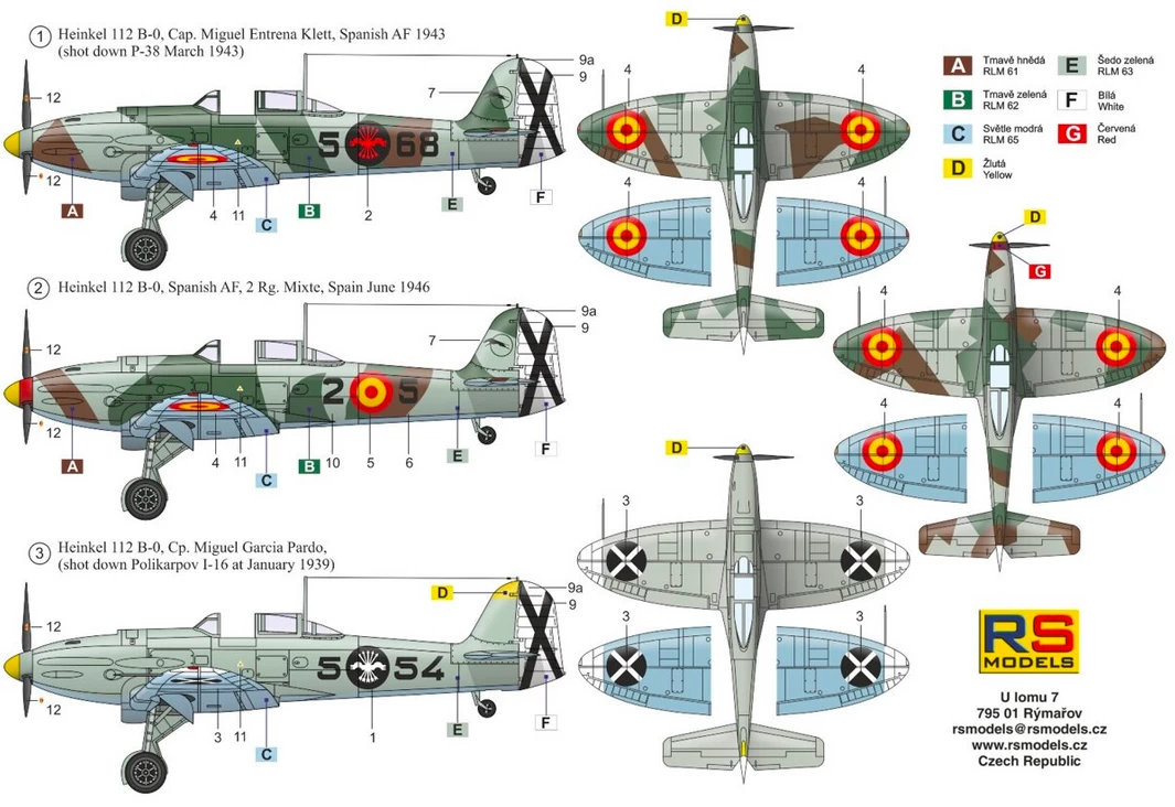 RS Models 92263 Heinkel 112B Spain 2 RS Models 92263 Heinkel 112B Spain - Image 2