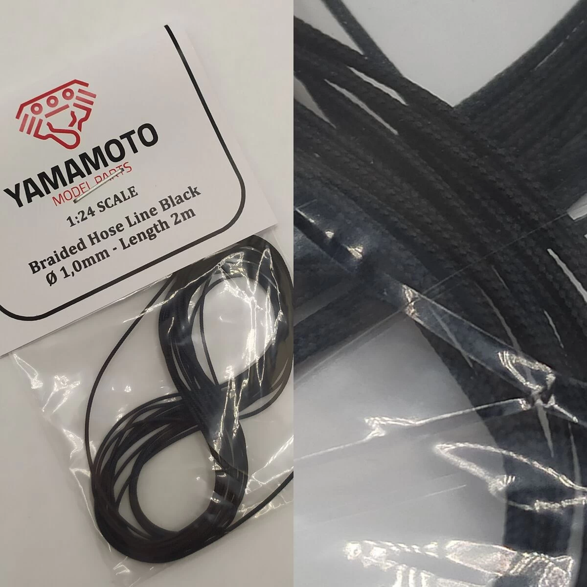 Yamamoto Model Parts TUN69 Braided Hose Line Black 1,0mm 2m 1 Yamamoto Model Parts TUN69 Braided Hose Line Black 1,0mm 2m