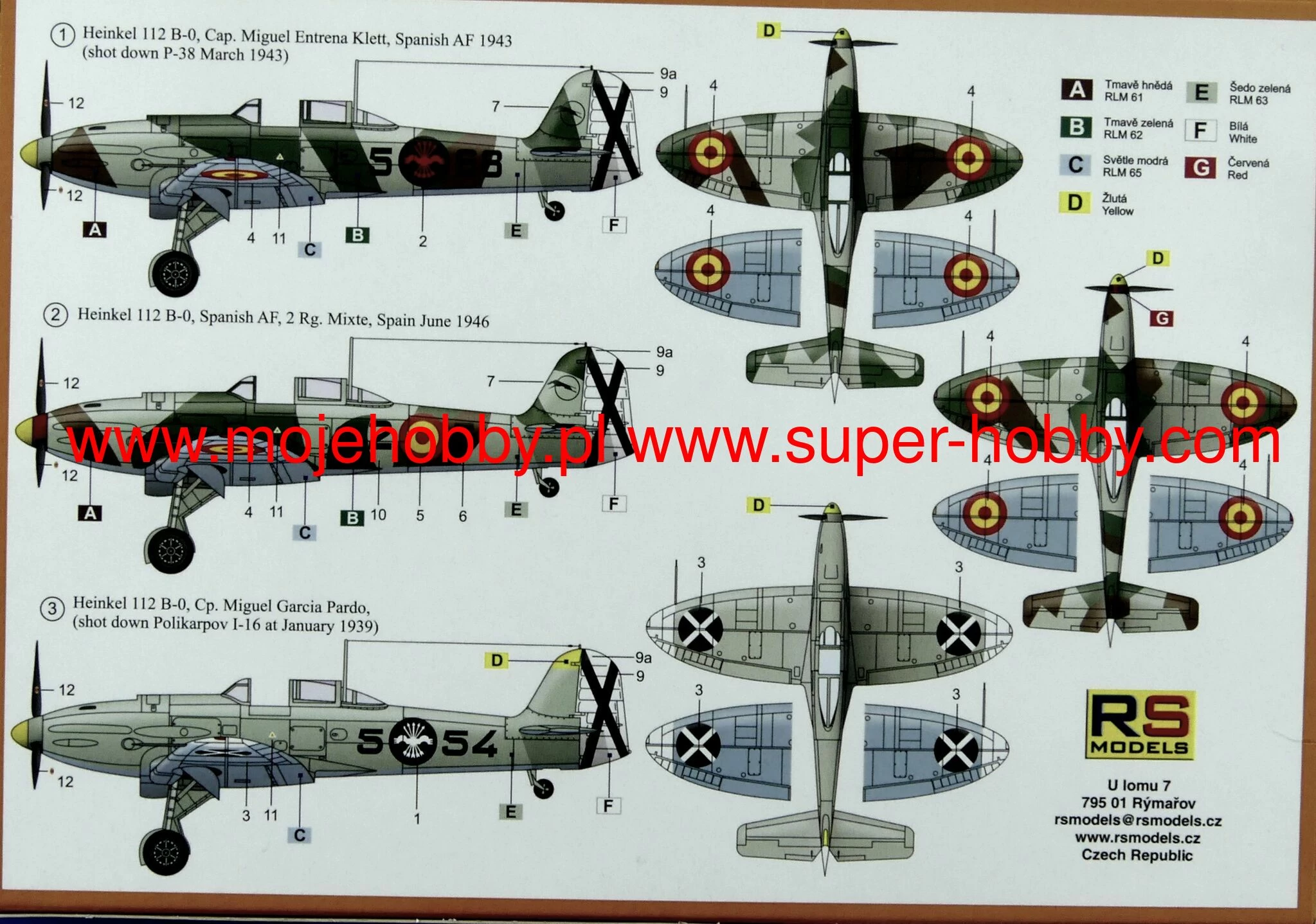 RS Models 92263 Heinkel 112B Spain 9 RS Models 92263 Heinkel 112B Spain - Image 9