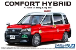 Aoshima 06223 MC#SP02 Toyota NTP10R Comfort Hybrid Taxi '18 Hong Kong Taxi