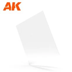 AK Interactive AK-Interactive 6585 0,20 MM // 0.008” THICKNESS – 245 X 195MM // 9.64 X 7.68” – CLEAR ORGANIC GLASS / ACRYLIC SHEET