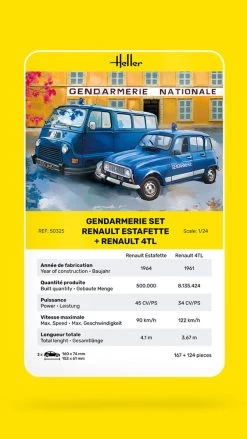 Heller 50325 Gendarmerie Set Renault Estafette + Renault 4TL -RemoteFun Toys Shop 49343 hlr50325 6