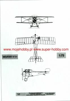 Choroszy Modelbud A74 NIEUPORT 17"C 1" -RemoteFun Toys Shop 50671 2 CHOA74 3