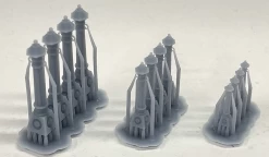 EMP3D 35120205 Słupki Niskie Z Daszkiem (pod łańcuch) 3M - 4 Sztuki